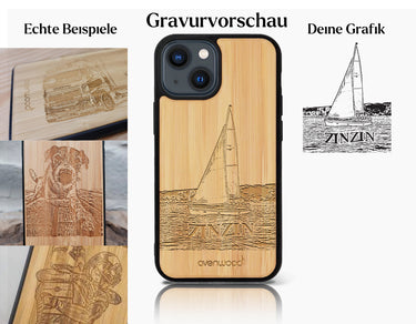 INDIVIDUELL iPhone 15 Plus Bambus-Kunststoff